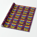 [ Thumbnail: 43rd Birthday: Loving Hearts Pattern, Rainbow # 43 Wrapping Paper ]