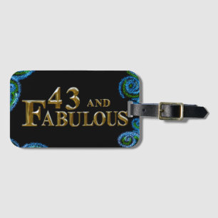43rd Birthday Luggage Tag