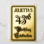 [ Thumbnail: 43rd Birthday Party — Elegant Script + Custom Name Invitation ]