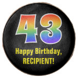 [ Thumbnail: 43rd Birthday - Rainbow Spectrum Pattern Number 43 ]