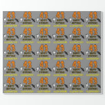 43rd Birthday: Spooky Halloween Theme, Custom Name Wrapping Paper<br><div class="desc">This scary and spooky Hallowe'en birthday themed wrapping paper design features a large number "43". It also features the message "HAPPY BIRTHDAY, ", and a personalized name. There are also depictions of a bat and a ghost on the front. Wrapping paper like this might be a fun way to wrap...</div>