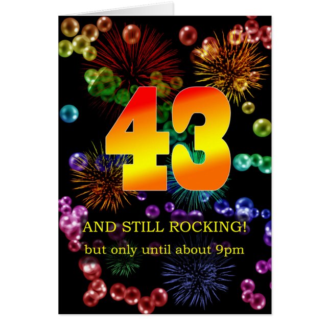 43rd Birthday Still Rocking Cards (Front)
