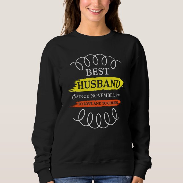 43rd Wedding Anniversary Best Husband Since Novemb Sweatshirt (Front)