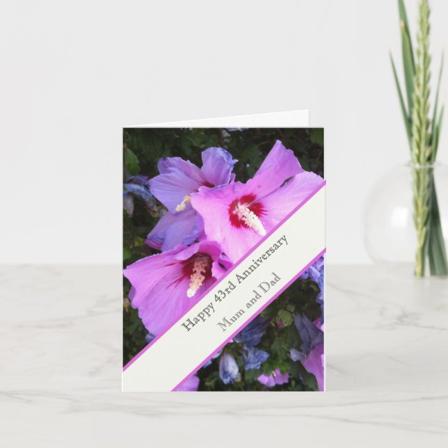 43rd Wedding Anniversary  Card (Front)