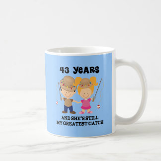 43 Year Wedding Anniversary Coffee Travel Mugs Zazzle 43rd Wedding Anniversary Gift For Him Coffee Mug