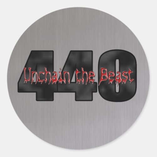 440 Mopar Beast gray Classic Round Sticker
