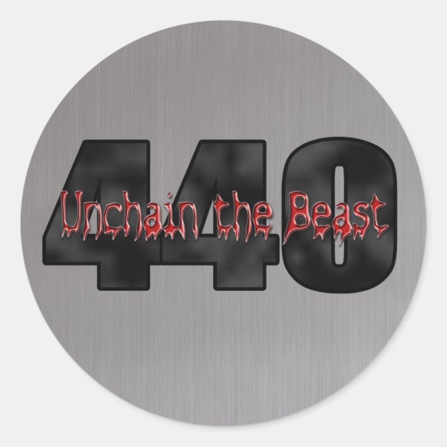 440 Mopar Beast gray Classic Round Sticker (Front)