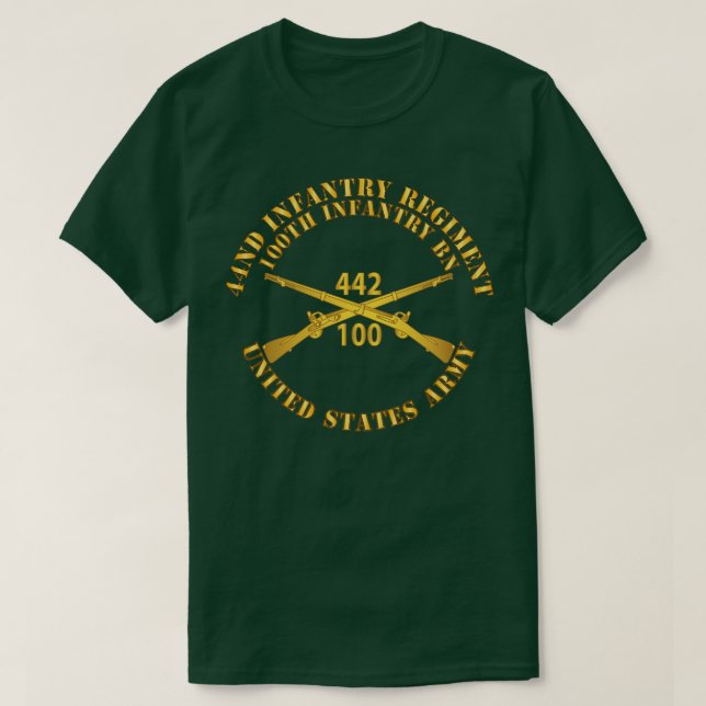 442nd Infantry Regiment 100th Infantry Battalion   T-Shirt (Design Front)