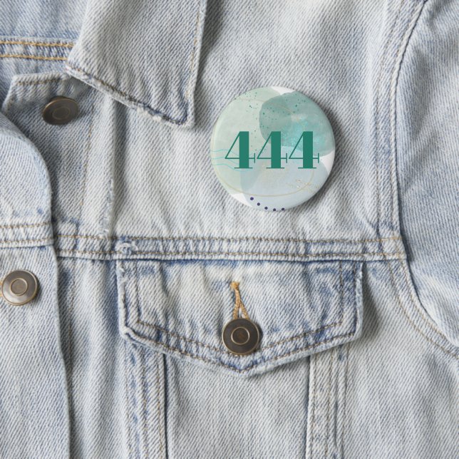 444 Angel Number Divine Protection Affirmation Button (In Situ)