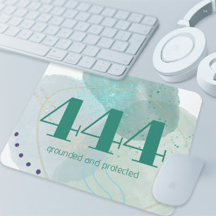 444 Angel Number Divine Protection Affirmation Mouse Pad