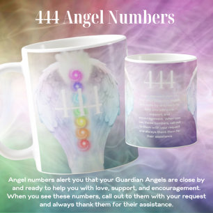 444 Angel Numbers Chakra Angels Wings Coffee Mug