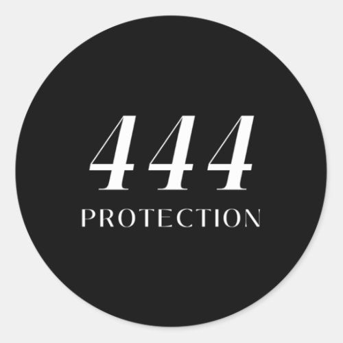 444 Protection Angel Number Inspirational Classic Round Sticker