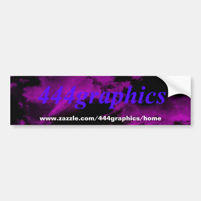 444 Graphics 444graphics logo bumper sticker | Zazzle