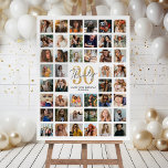 44 Photo Collage 30th Birthday Party Foam Board<br><div class="desc">Celebrate the big 3-0 with our unique Minimalist 30th Birthday Party Foam Board! Featuring a photo collage of 44 highlighted moments, this piece is both a gift and a keepsake. The centrepiece is a shimmering faux gold '30', with 'thirty' written in an elegant script font. Personalize it with a 'happy...</div>