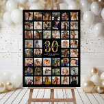 44 Photo Collage 30th Birthday Party Foam Board<br><div class="desc">Celebrate the big 3-0 with our unique Minimalist 30th Birthday Party Foam Board! Featuring a photo collage of 44 highlighted moments, this piece is both a gift and a keepsake. The centrepiece is a shimmering faux gold '30', with 'thirty' written in an elegant script font. Personalize it with a 'happy...</div>