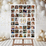 44 Photo Collage 40th Birthday Party Foam Board<br><div class="desc">Celebrate the big 4-0 with our unique Minimalist 40th Birthday Party Foam Board! Featuring a photo collage of 44 highlighted moments, this piece is both a gift and a keepsake. The centrepiece is a shimmering faux gold '40', with 'forty' written in an elegant script font. Personalize it with a 'happy...</div>