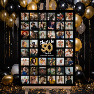 44 Photo Collage 50th Birthday Foam Board