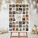 44 Photo Collage 50th Birthday Party Foam Board<br><div class="desc">Celebrate the big 5-0 with our unique Minimalist 50th Birthday Party Foam Board! Featuring a photo collage of 44 highlighted moments, this piece is both a gift and a keepsake. The centrepiece is a shimmering faux gold '50', with 'fifty' written in an elegant script font. Personalize it with a 'happy...</div>