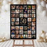 44 Photo Collage 50th Birthday Party Foam Board<br><div class="desc">Celebrate the big 5-0 with our unique Minimalist 50th Birthday Party Foam Board! Featuring a photo collage of 44 highlighted moments, this piece is both a gift and a keepsake. The centrepiece is a shimmering faux gold '50', with 'fifty' written in an elegant script font. Personalize it with a 'happy...</div>