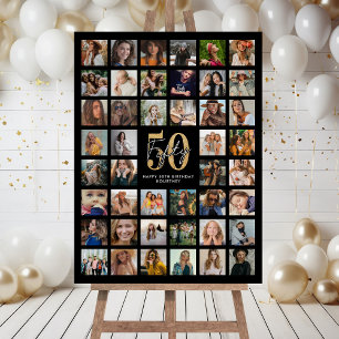 44 Photo Collage 50th Birthday Party Foam Board