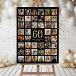 44 Photo Collage 60th Birthday Party Foam Board<br><div class="desc">Celebrate the big 6-0 with our unique Minimalist 60th Birthday Party Foam Board! Featuring a photo collage of 44 highlighted moments, this piece is both a gift and a keepsake. The centrepiece is a shimmering faux gold '60', with 'sixty' written in an elegant script font. Personalize it with a 'happy...</div>