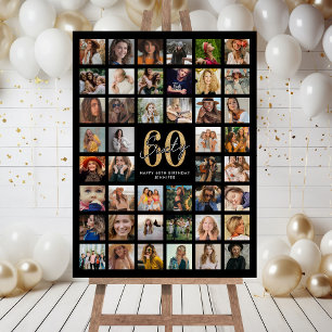44 Photo Collage 60th Birthday Party Foam Board