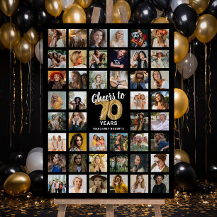 44 Photo Collage 70th Birthday Foam Board