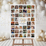 44 Photo Collage 70th Birthday Party Foam Board<br><div class="desc">Celebrate the big 7-0 with our unique Minimalist 70th Birthday Party Foam Board! Featuring a photo collage of 44 highlighted moments, this piece is both a gift and a keepsake. The centrepiece is a shimmering faux gold '70', with 'seventy' written in an elegant script font. Personalize it with a 'happy...</div>