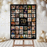 44 Photo Collage 70th Birthday Party Foam Board<br><div class="desc">Celebrate the big 7-0 with our unique Minimalist 70th Birthday Party Foam Board! Featuring a photo collage of 44 highlighted moments, this piece is both a gift and a keepsake. The centrepiece is a shimmering faux gold '70', with 'seventy' written in an elegant script font. Personalize it with a 'happy...</div>
