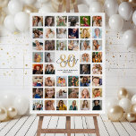 44 Photo Collage 80th Birthday Party Foam Board<br><div class="desc">Celebrate the big 8-0 with our unique Minimalist 80th Birthday Party Foam Board! Featuring a photo collage of 44 highlighted moments, this piece is both a gift and a keepsake. The centrepiece is a shimmering faux gold '80', with 'eighty' written in an elegant script font. Personalize it with a 'happy...</div>