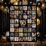 44 Photo Collage 90th Birthday Foam Board<br><div class="desc">Step into the world of nostalgia with our one-of-a-kind 90th Birthday Picture Foam Board. Featuring a heartwarming collage of 44 photos which perfectly encapsulate treasured moments from your life, this foam board is the perfect way to say 'cheers to 90 years.' Customize it with your name to make it truly...</div>