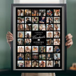 44 Photo Collage Graduation Poster<br><div class="desc">Seal those precious graduation memories with our meticulously designed keepsake poster. It's not just a poster; it's a testament to achievement. Curated with 44 photos from the graduate's life journey, topped with a celebratory 'congrats to our graduate' and personalized with the mortarboard cap, name, and class year. Embrace the nostalgia,...</div>