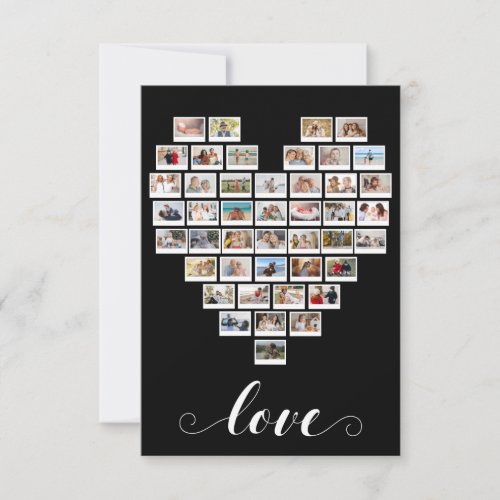 44 Photo Collage Love Instant Camera Film Heart Note Card