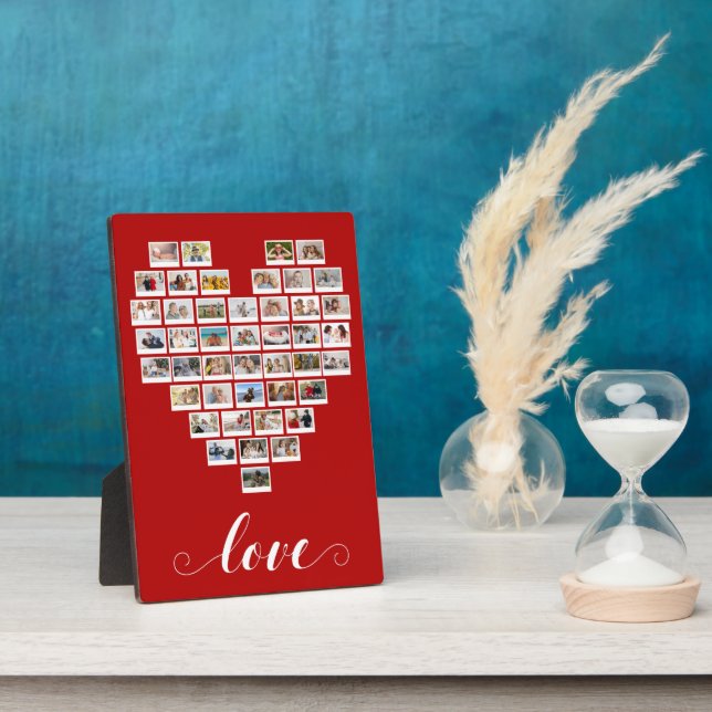 44 Photo Collage Love Instant Camera Film Heart   Plaque (Side)