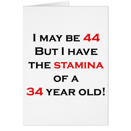 44 Stamina Cards (Front)