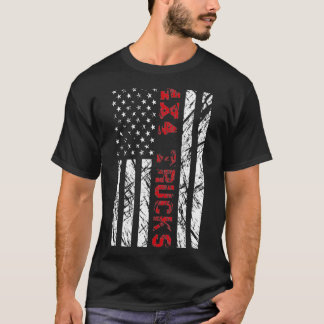 44 Trucks American Flag _1  T-Shirt