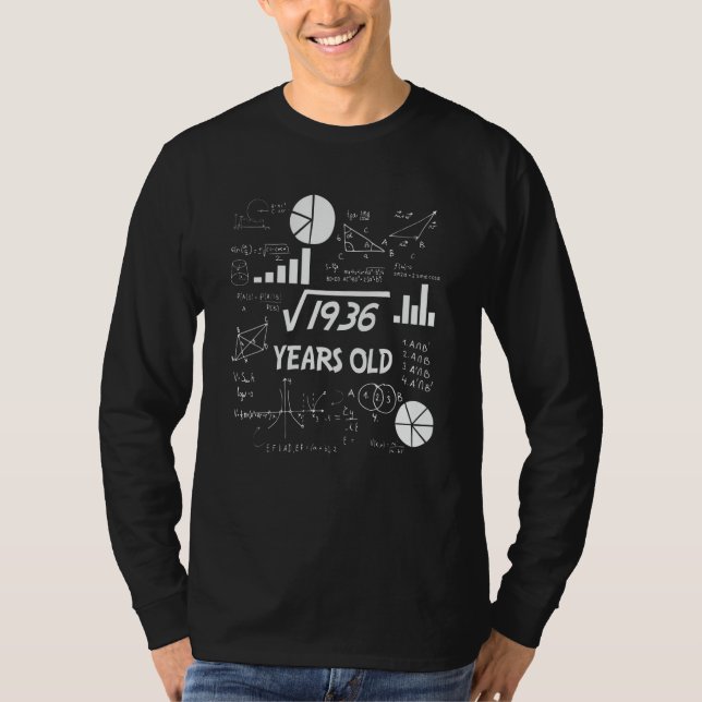 44 Year Old Bday Math Teacher 44th Birthday Gift T-Shirt (Front)