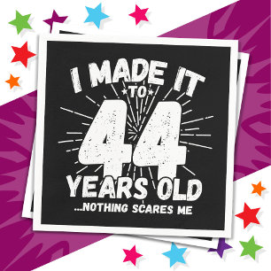 44 Year Old Sarcastic Meme Funny 44th Birthday Napkins
