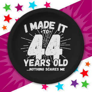 44 Year Old Sarcastic Meme Funny 44th Birthday Paper Plates