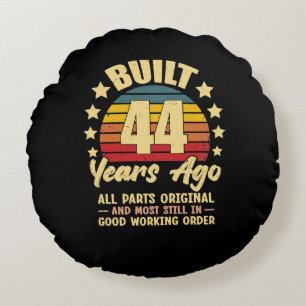 44 Years Ago All Parts Original 44th Birthday  Round Pillow