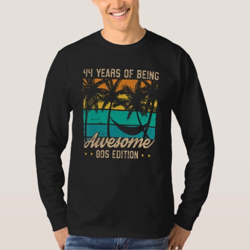 44 Years Of Being Awesome 80s Edition 44th Birthda T_Shirt