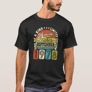 44 Years Old  44th Birthday Awesome Since Septembe T-Shirt