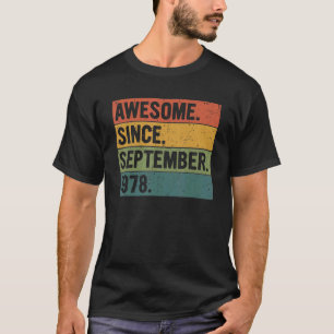 44 Years Old Awesome Since September 1978 44th Bi T-Shirt