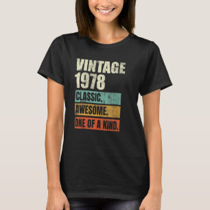 44 Years Old Awesome Vintage 1978 44th Birthday Me T-Shirt