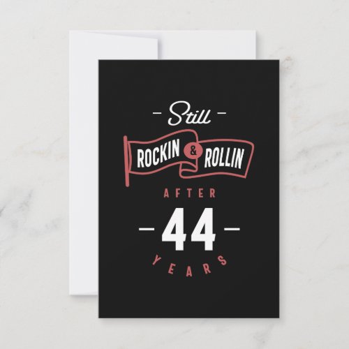 44 Years Old Birthday Gift RSVP Card