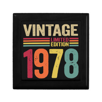 44 Years Old Gifts Vintage 1978 44th Birthday gift Gift Box