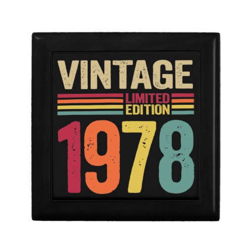 44 Years Old Gifts Vintage 1978 44th Birthday gift Gift Box