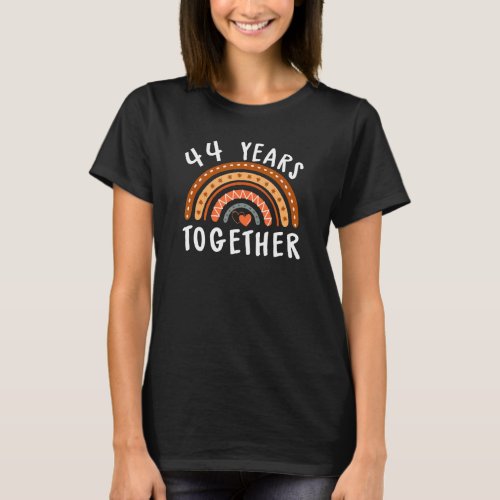 44 Years Together 44th Marriage Anniversary Husban T_Shirt