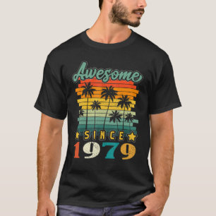 44 Yrs Old Gifts Vintage Awesome Since 1979 44th B T-Shirt