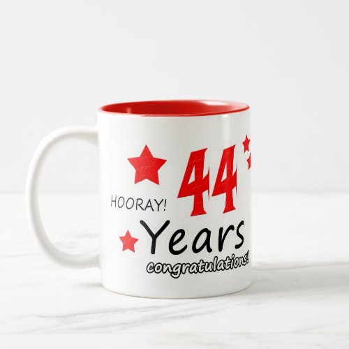 44th anniversary 44 Years Wedding Anniversaries C Two_Tone Coffee Mug